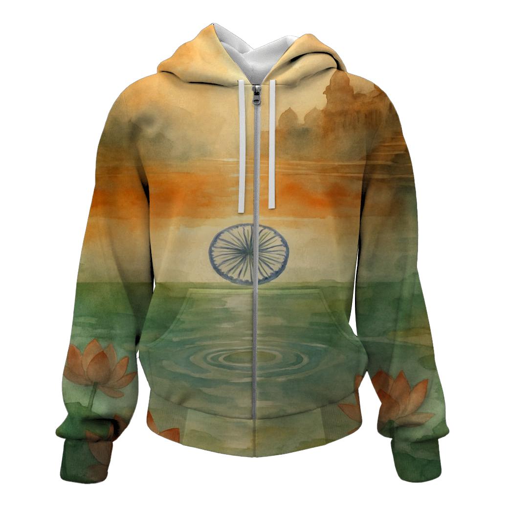 Monsoon Mirror Flag India printed hoodies