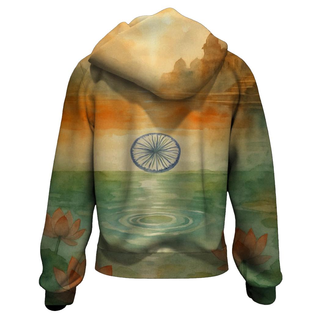 Monsoon Mirror Flag India printed hoodies