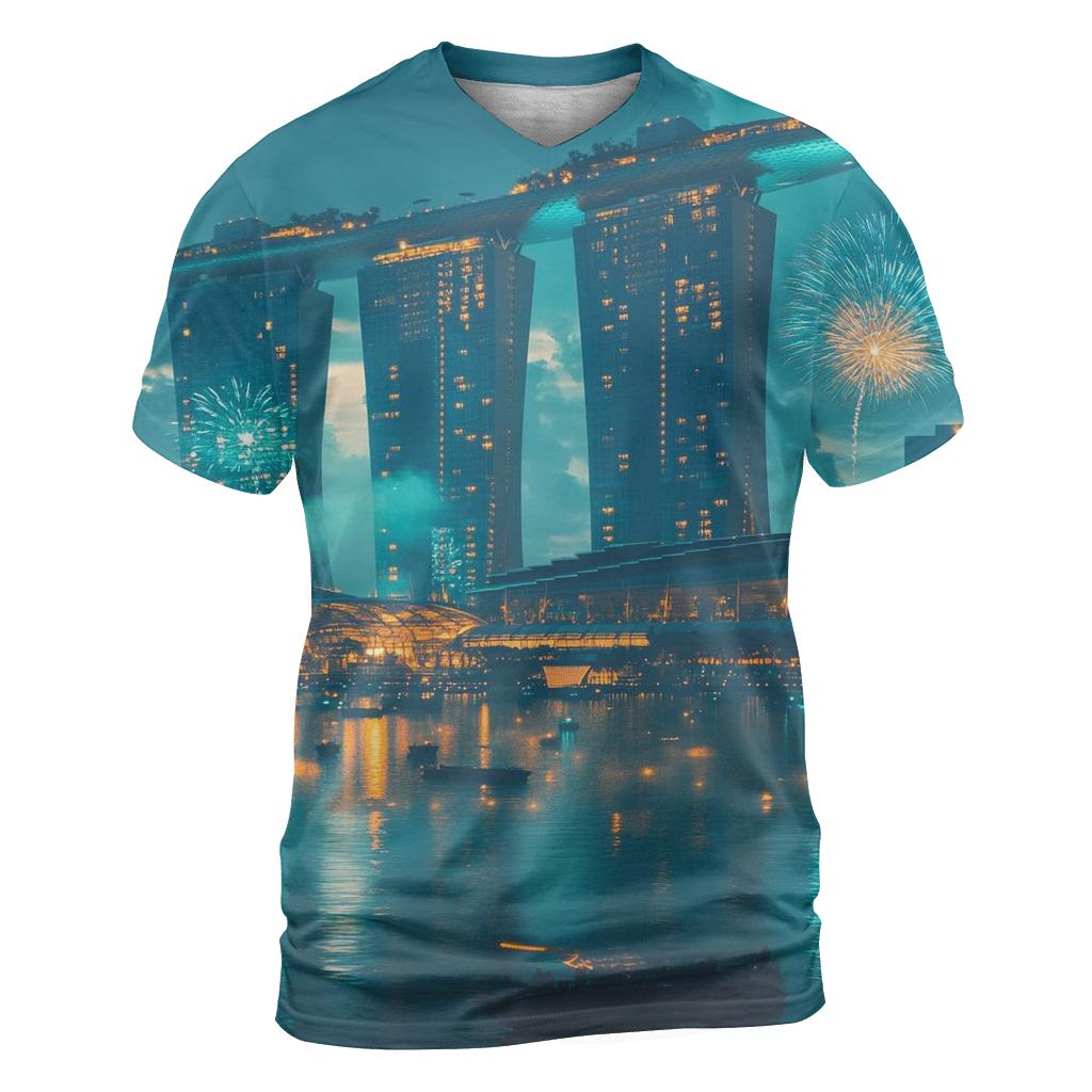 Marina Bay Sands unique graphic print tees
