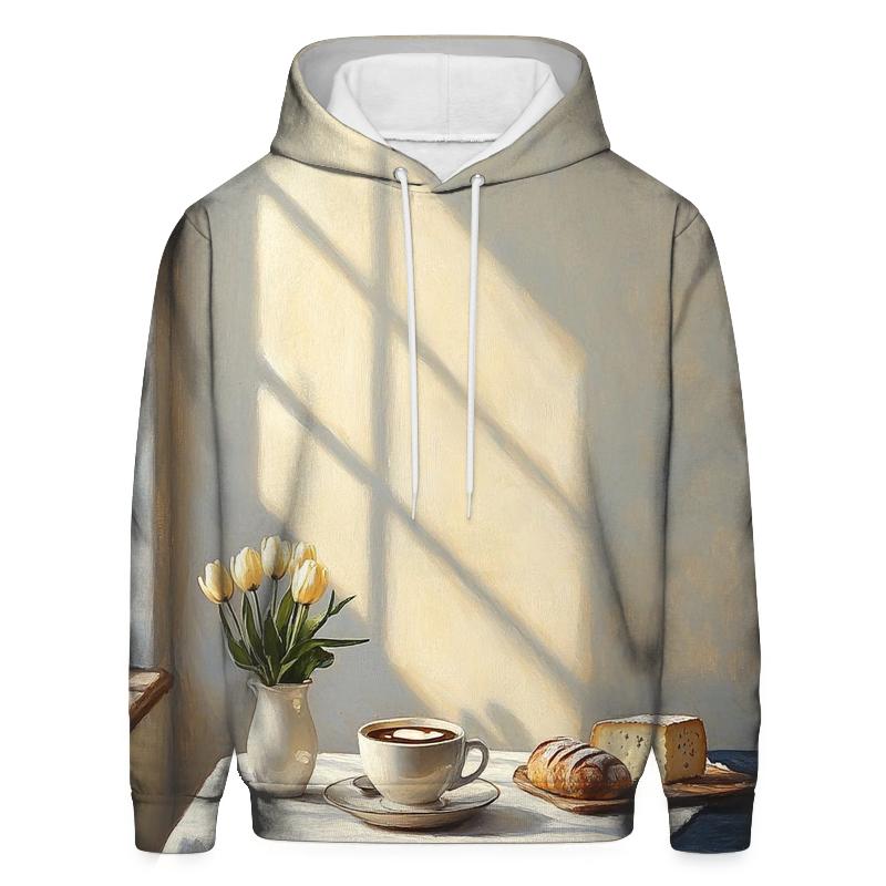 Johannes Vermeer Inspired Cafe Morning Light zip-up hoodies