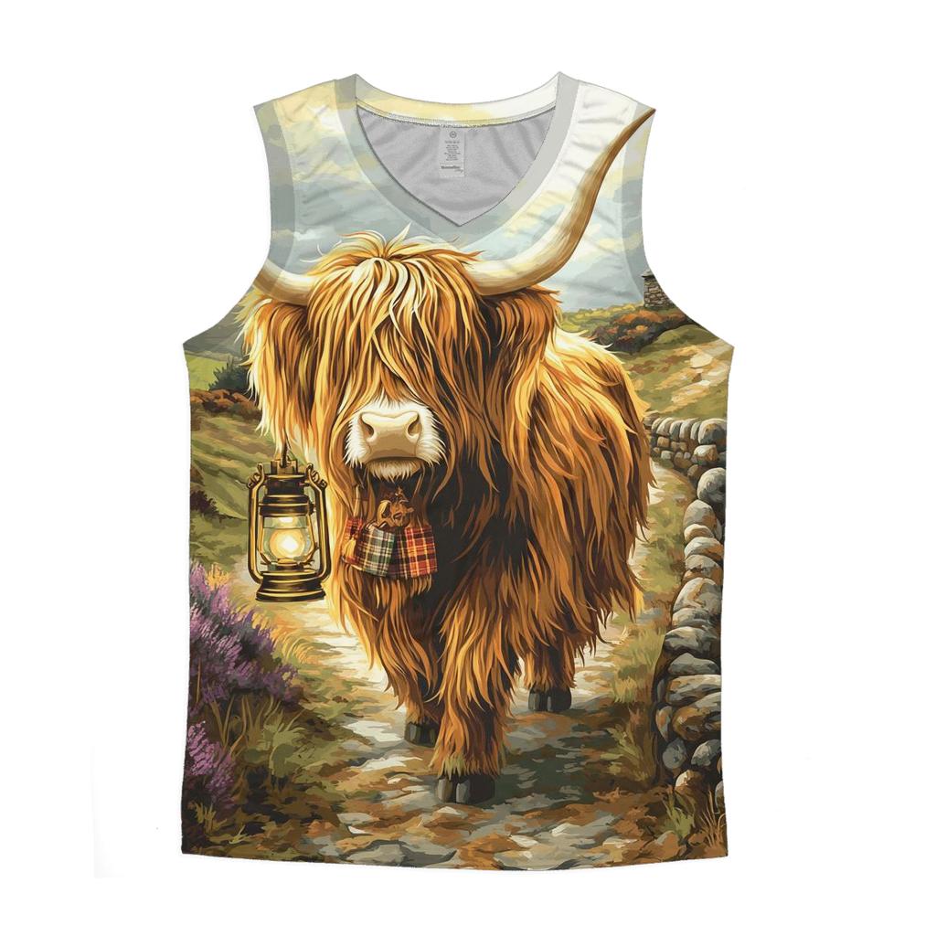 Highland Cow Lantern Keeper stylish racerback tanks