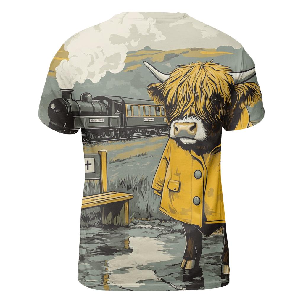 Highland Cow Raincoat By Railway Halt custom all-over print shirts
