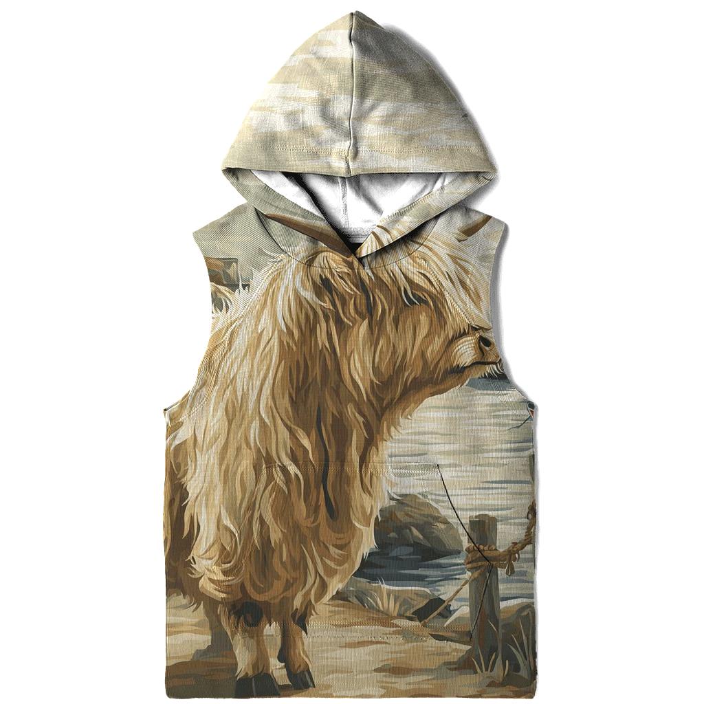 Harbor Fog Highland Cow Watcher heavyweight hoodies