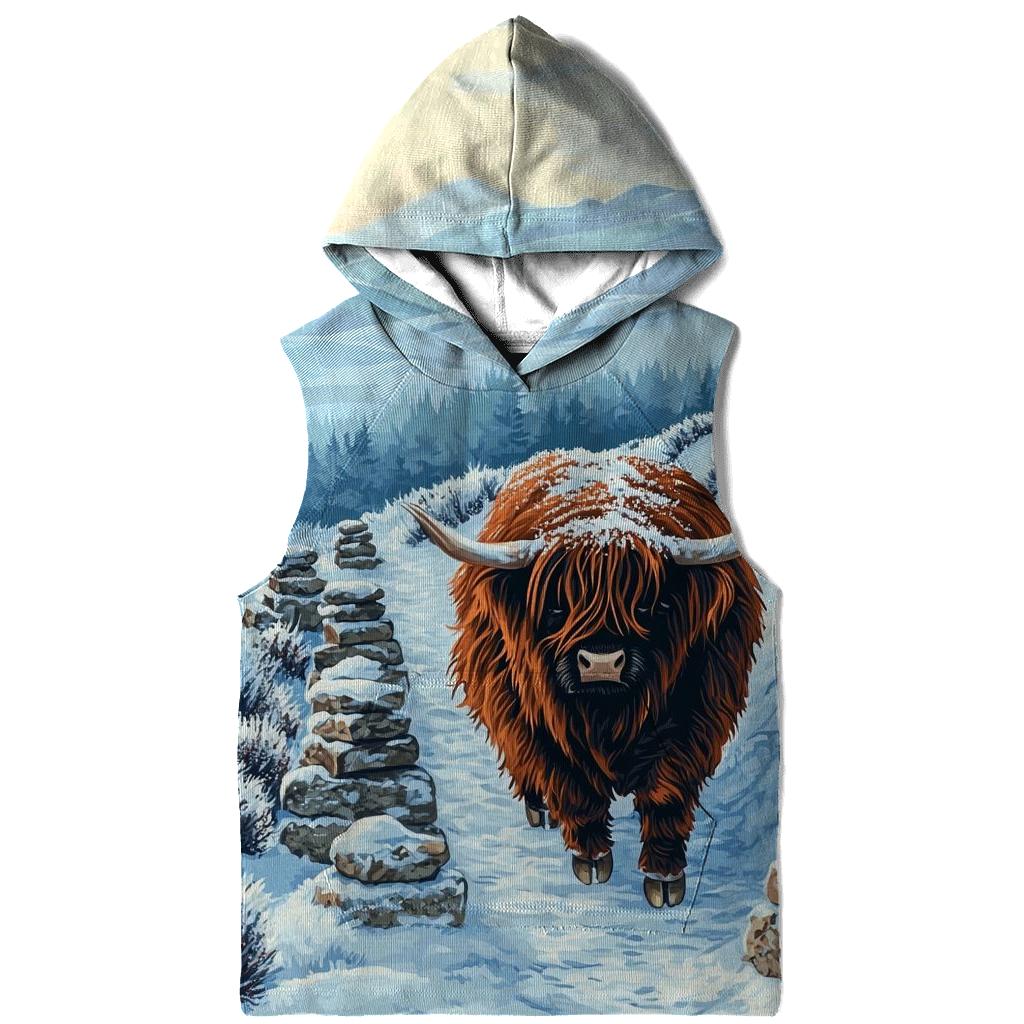 Highland Cow Snowy Cairn Trail hoodie trends
