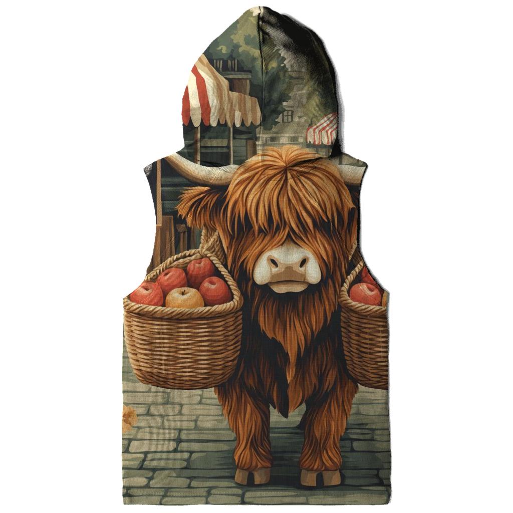 Highland Cow Market Day Porter lightweight hoodies