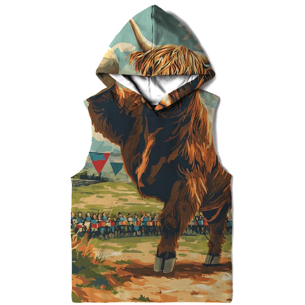 Highland Cow Highland Games Stone Toss hoodie designs