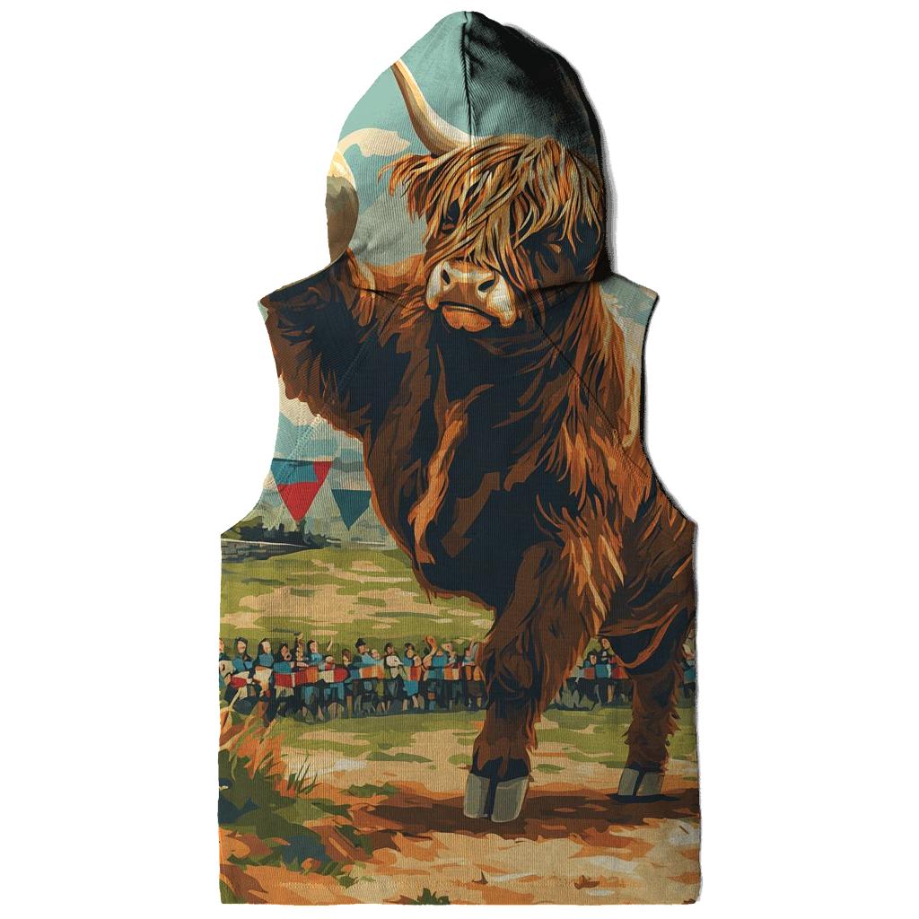 Highland Cow Highland Games Stone Toss hoodie designs