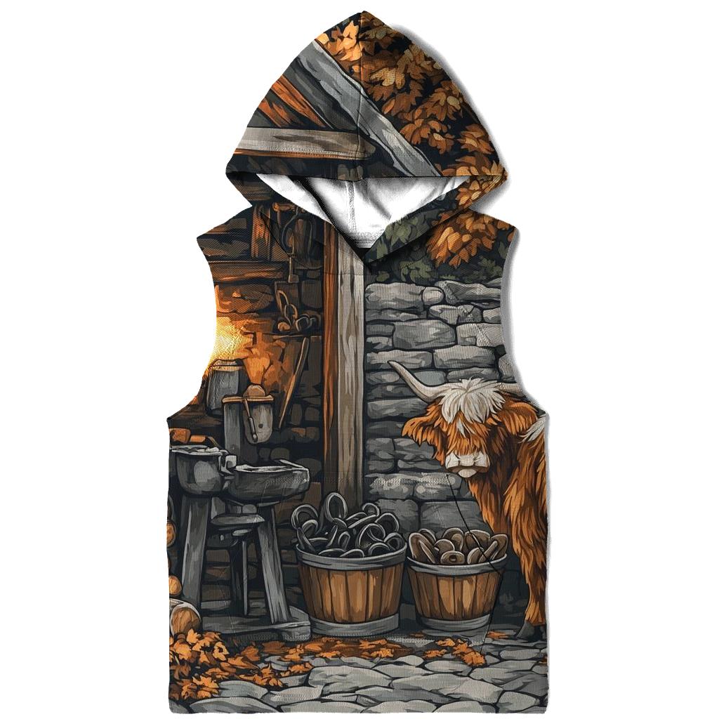 Highland Cow Blacksmith Yard Visitor premium hoodies