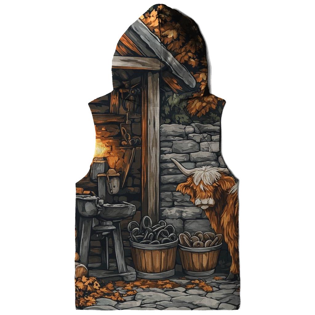 Highland Cow Blacksmith Yard Visitor premium hoodies