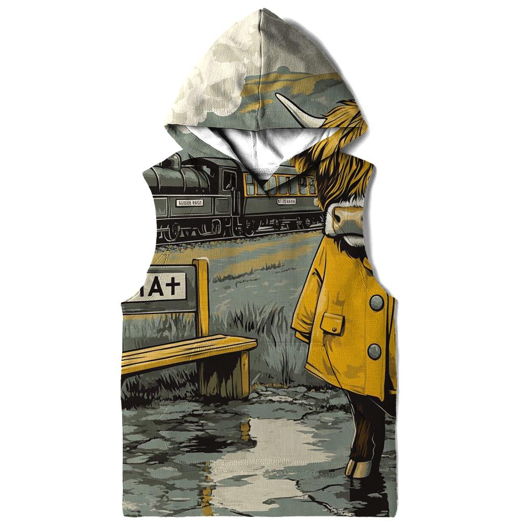 Highland Cow Raincoat By Railway Halt zip-up hoodies