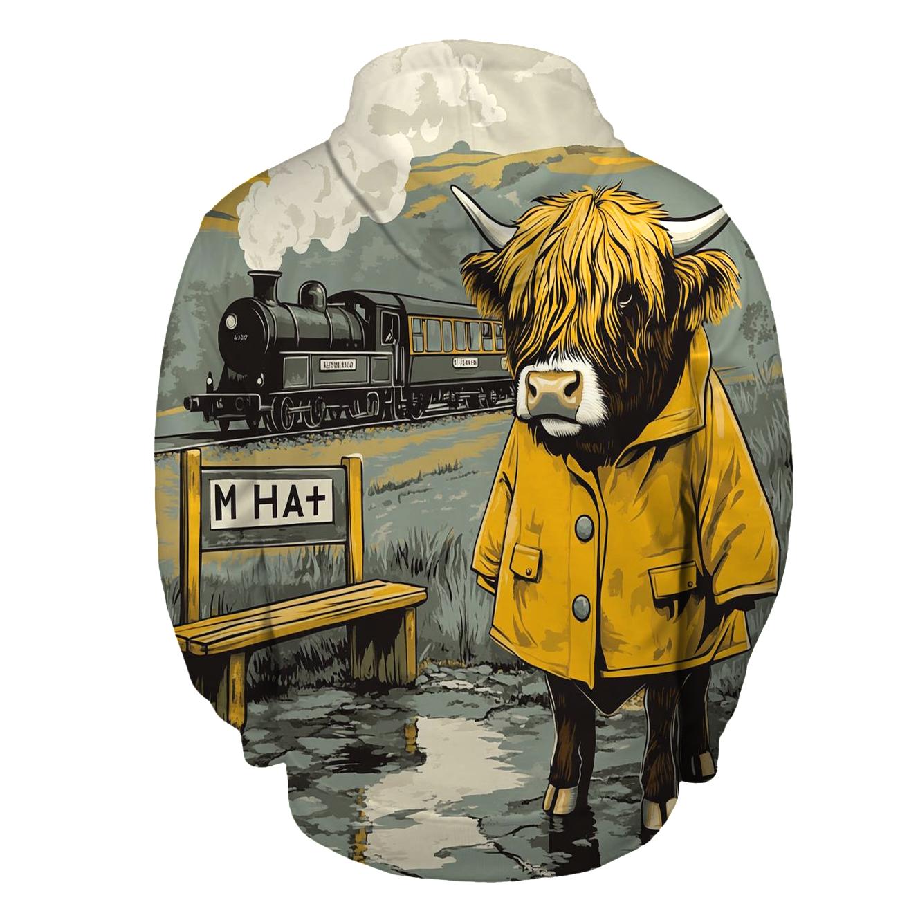 Highland Cow Raincoat By Railway Halt designer hoodies