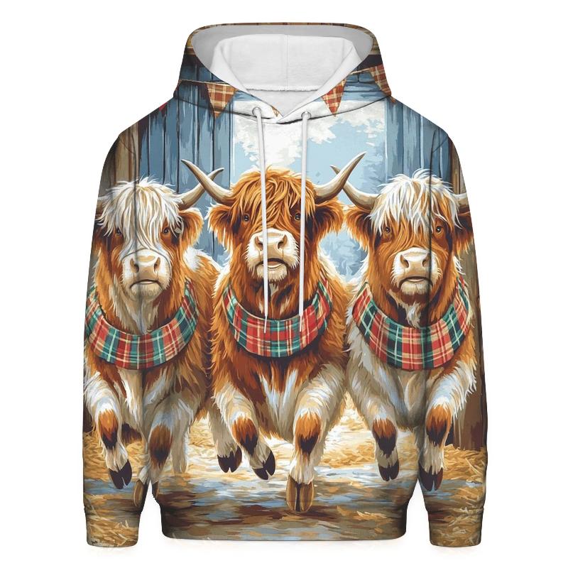 Ceilidh Dance Highland Cow Trio heavyweight hoodies