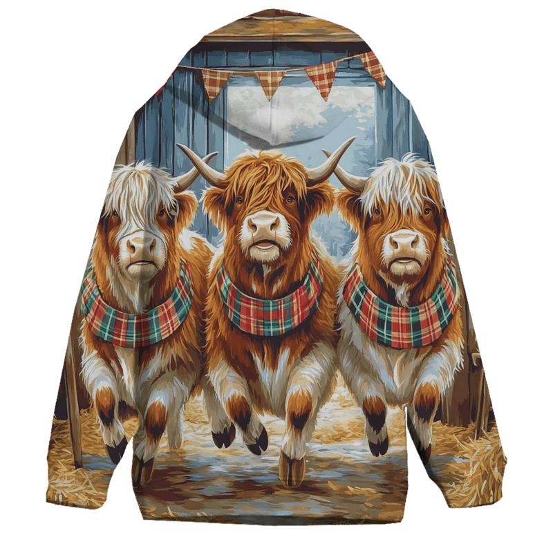 Ceilidh Dance Highland Cow Trio heavyweight hoodies