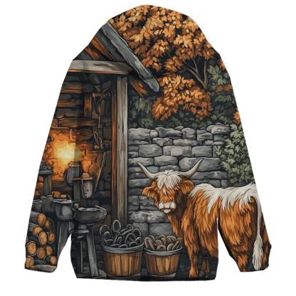Highland Cow Blacksmith Yard Visitor lightweight hoodies