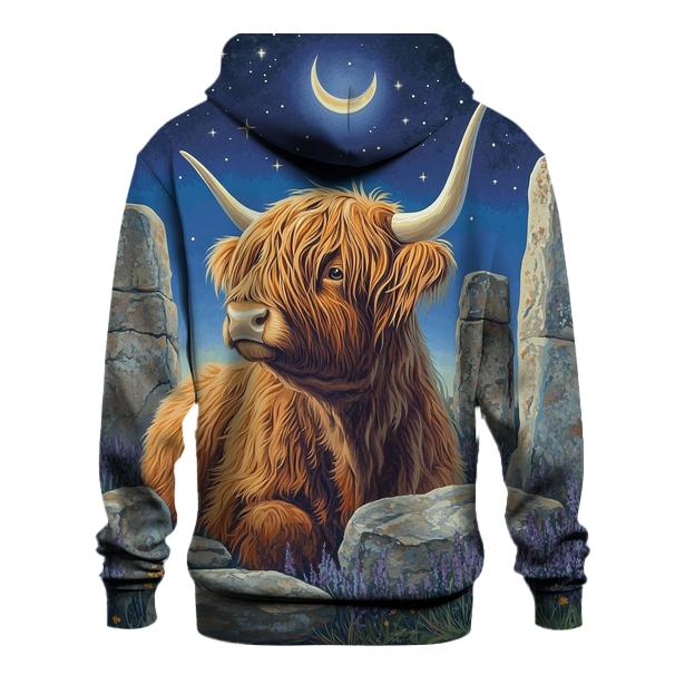 Highland Cow Stargazer By Standing Stones pullover hoodies