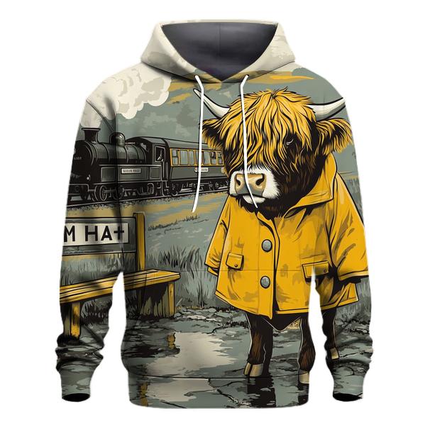 Highland Cow Raincoat By Railway Halt hoodie styles