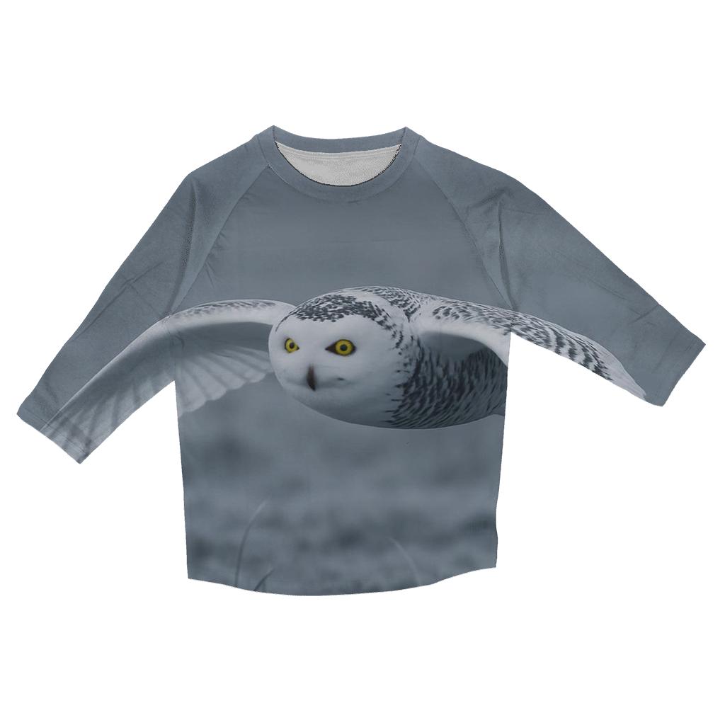 Frostline Forager Snowy Owl stylish quarter sleeve tops