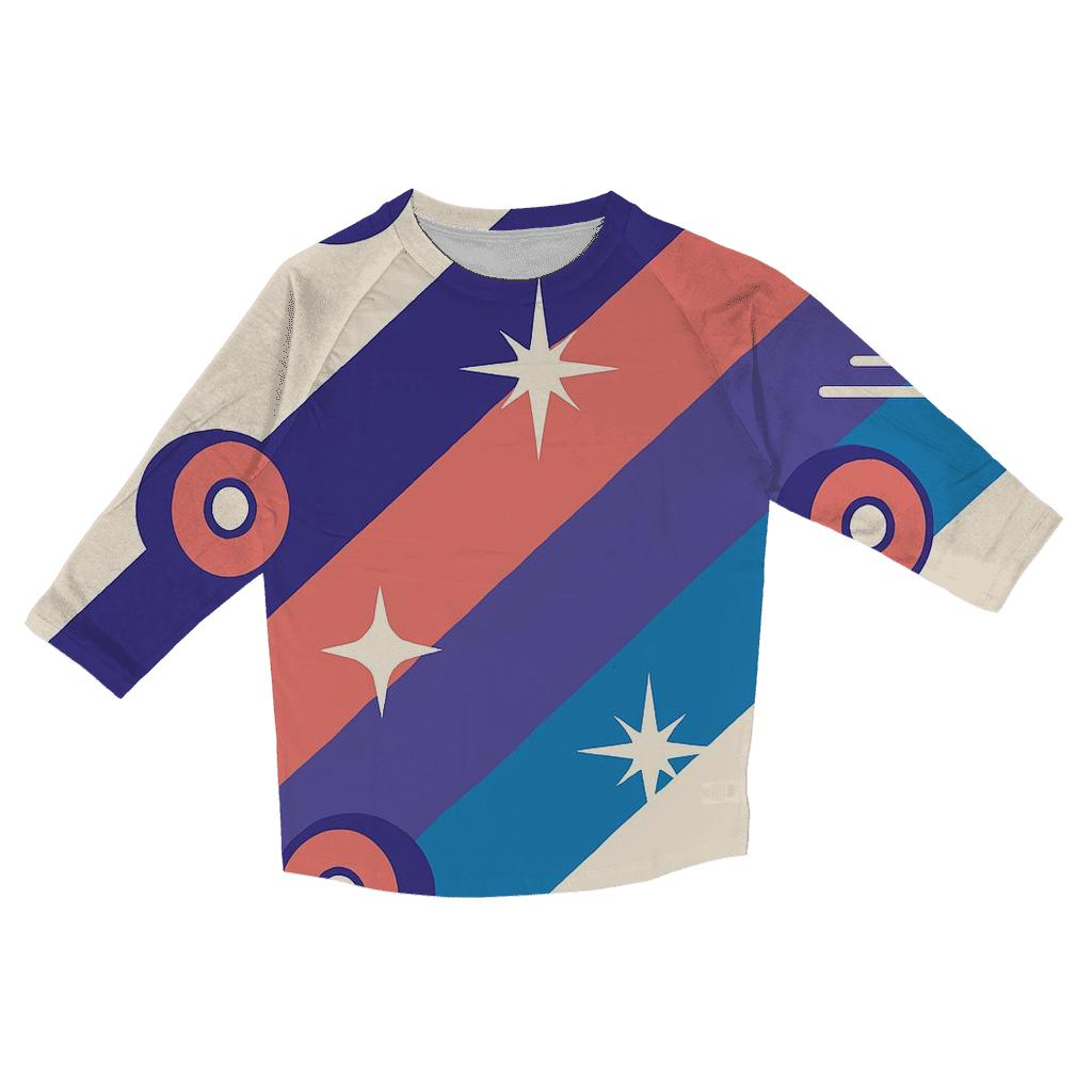 Roller Rink Strobe Stripe Parade casual three quarter sleeve shirts