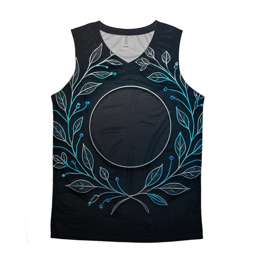 Midnight Botanical Circuit Emblem custom tank tops