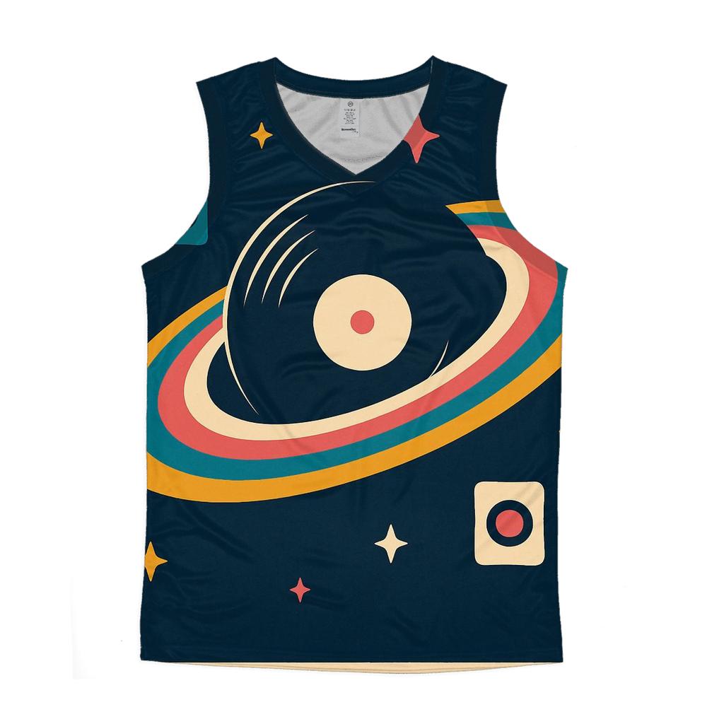 Cosmic Record Store Vibes designer workout tanks