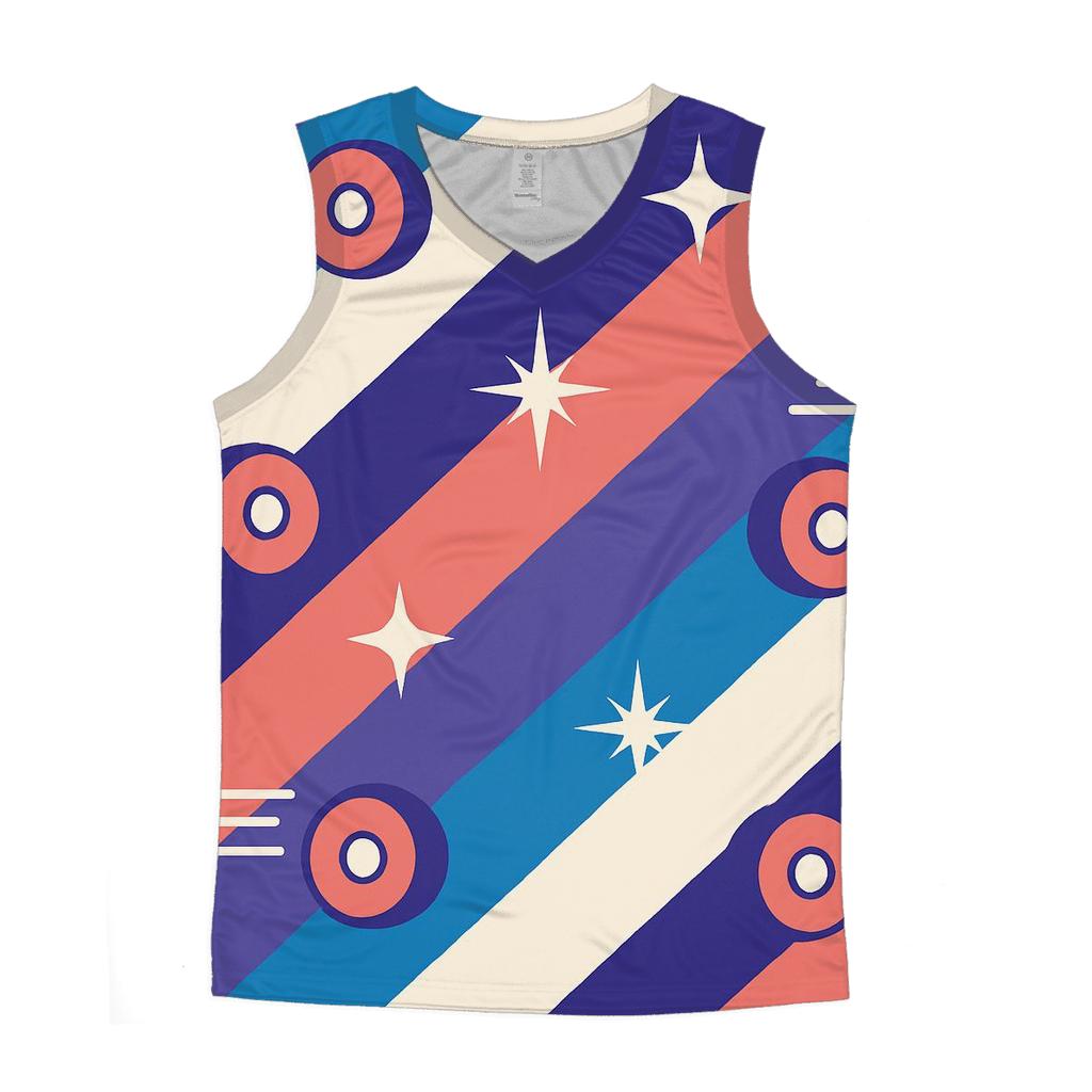 Roller Rink Strobe Stripe Parade casual summer tank tops