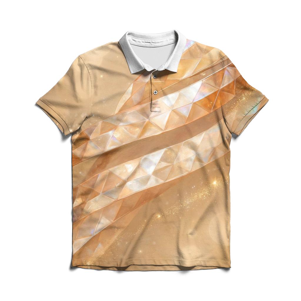 Champagne Prism Ribbons personalized polo shirts