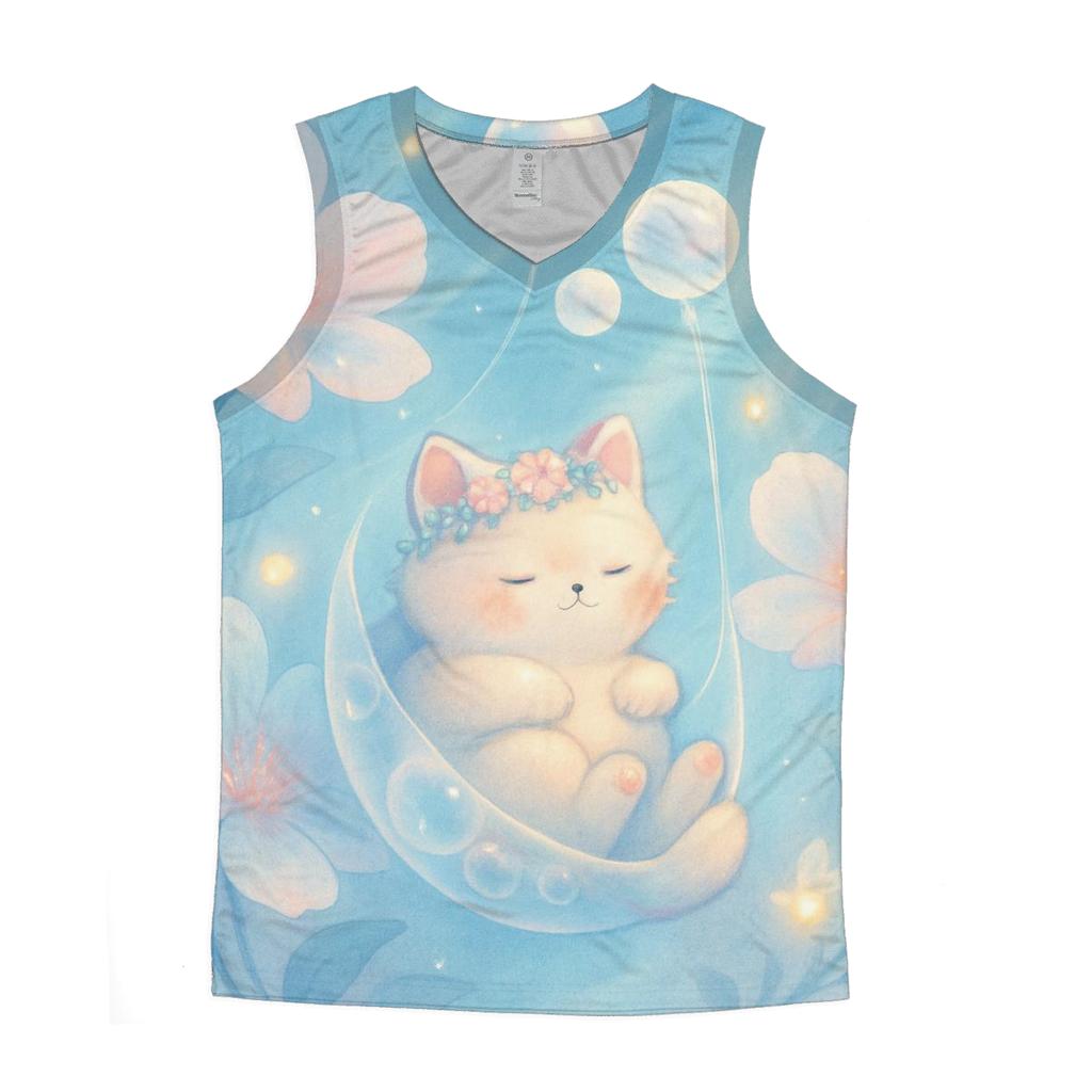 Aurora Bubble Garden Cat casual summer tank tops