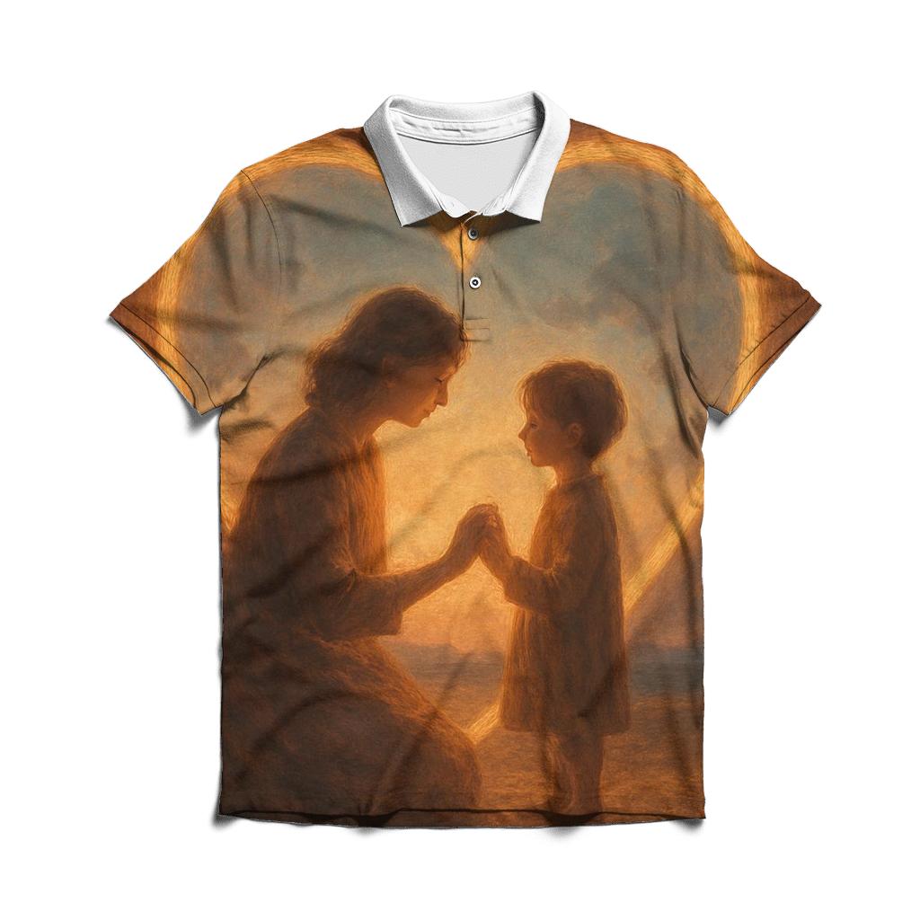The Heart As A Home A Mother Who Makes The World Safe embroidered polo tops