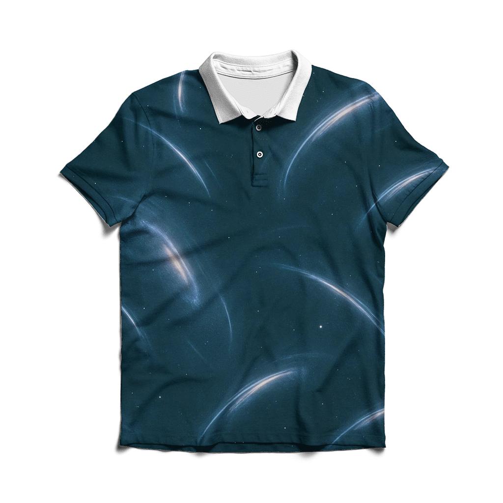 Gravitational Lens Arc Tapestry Field stylish collar polo tees