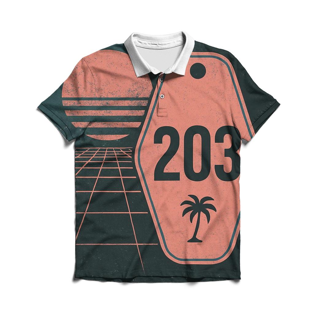 Faded Eighties Night Drive Motel Key Tag Design stylish collar polo tees