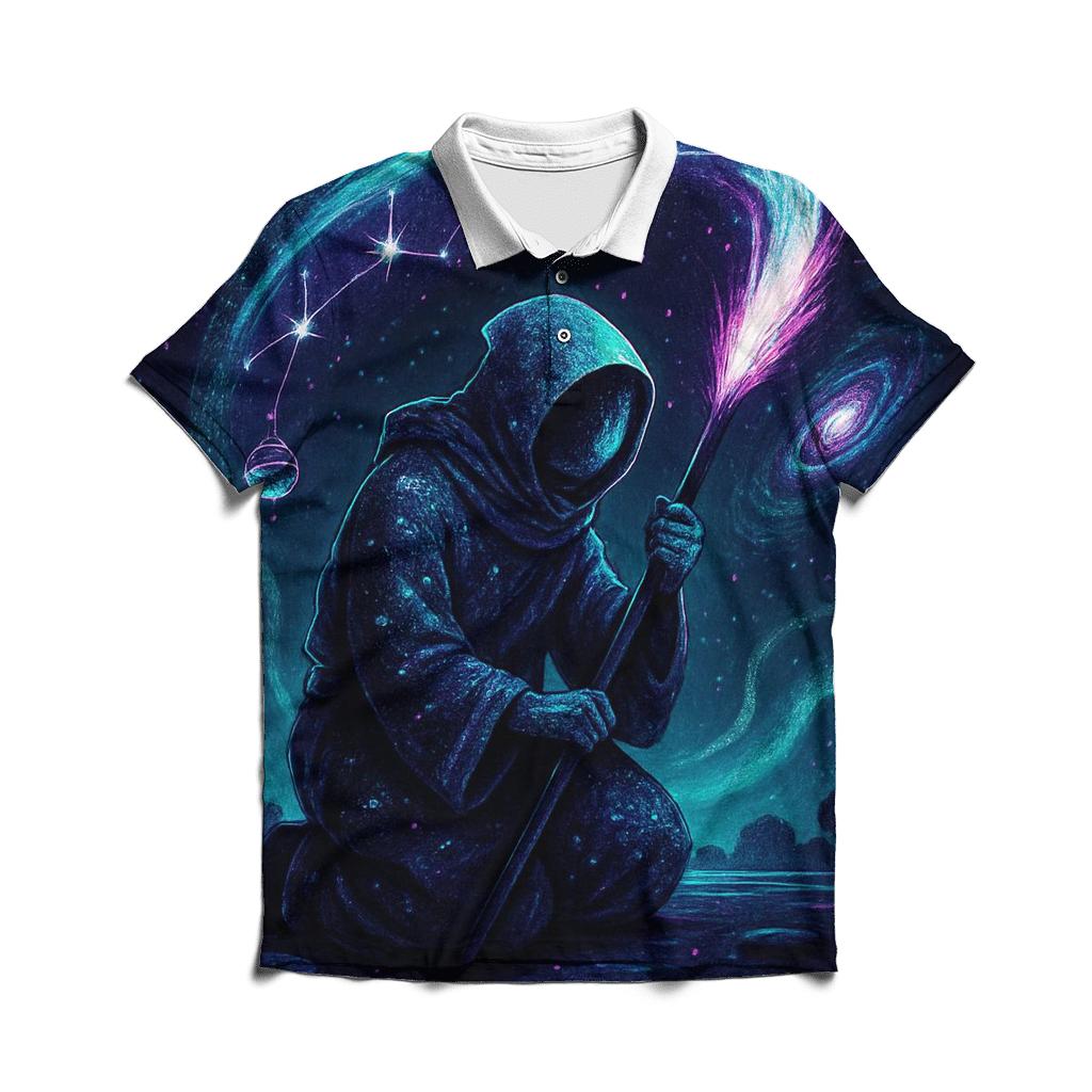 The Comet Calligrapher branded logo polo shirts