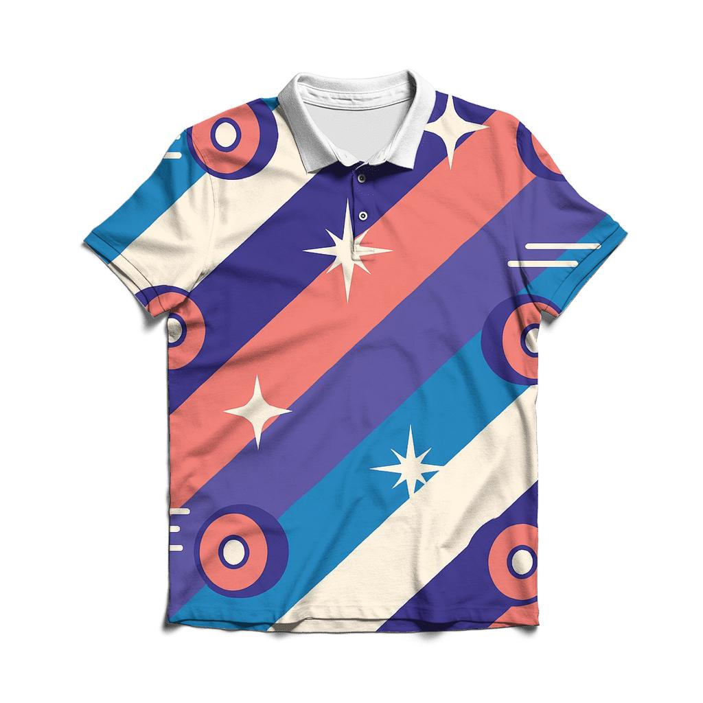 Roller Rink Strobe Stripe Parade classic pique polos