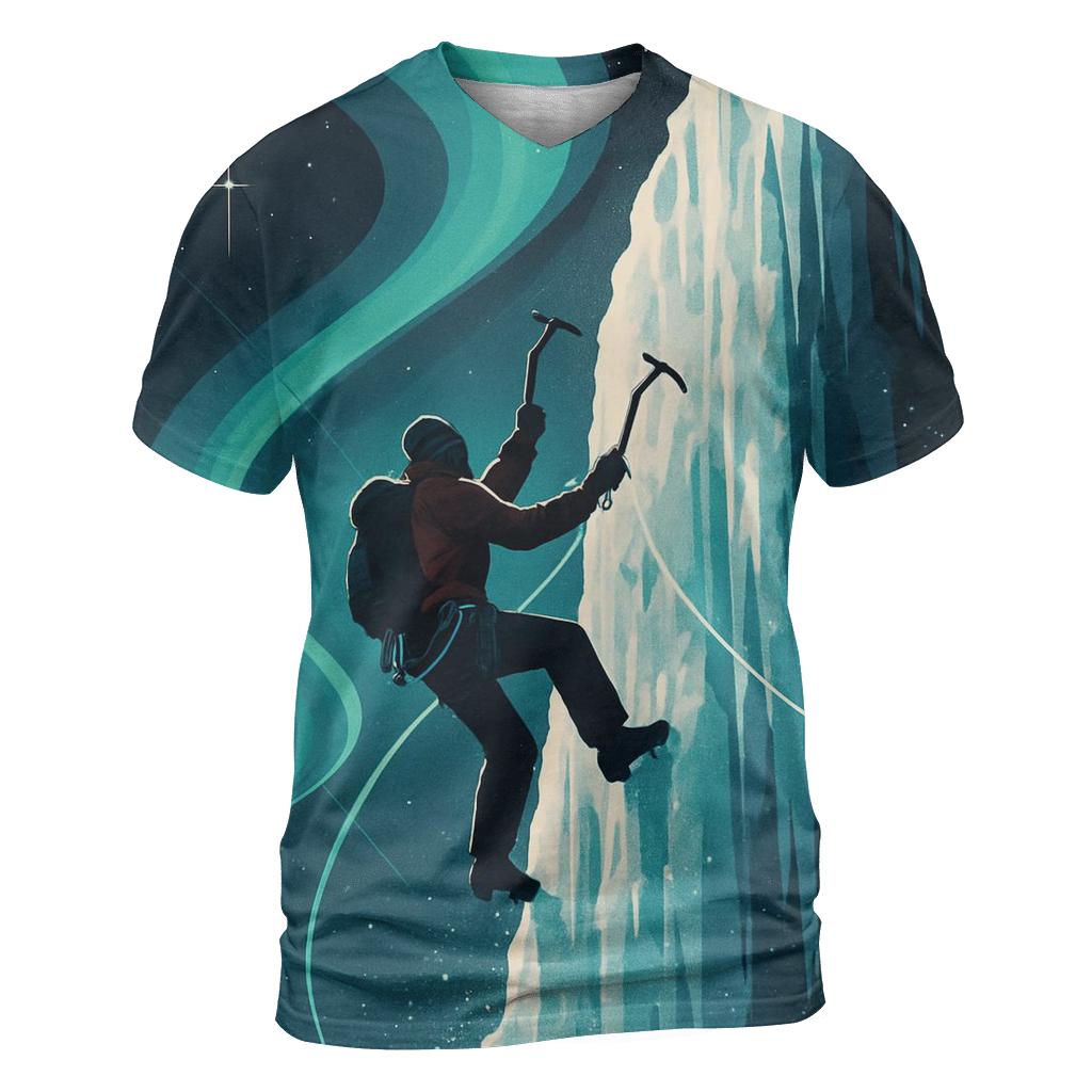 Aurora Ice Climbing Ascent unique graphic print tees