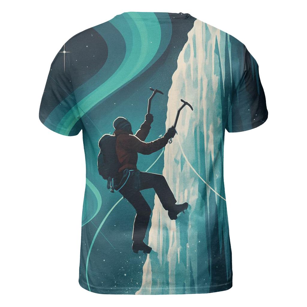 Aurora Ice Climbing Ascent unique graphic print tees