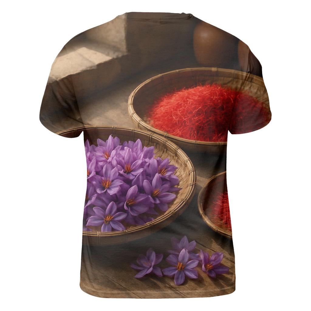 Saffron Crocus Threads Drying On Cedar Trays In A Mountain Kitchen unique graphic print tees