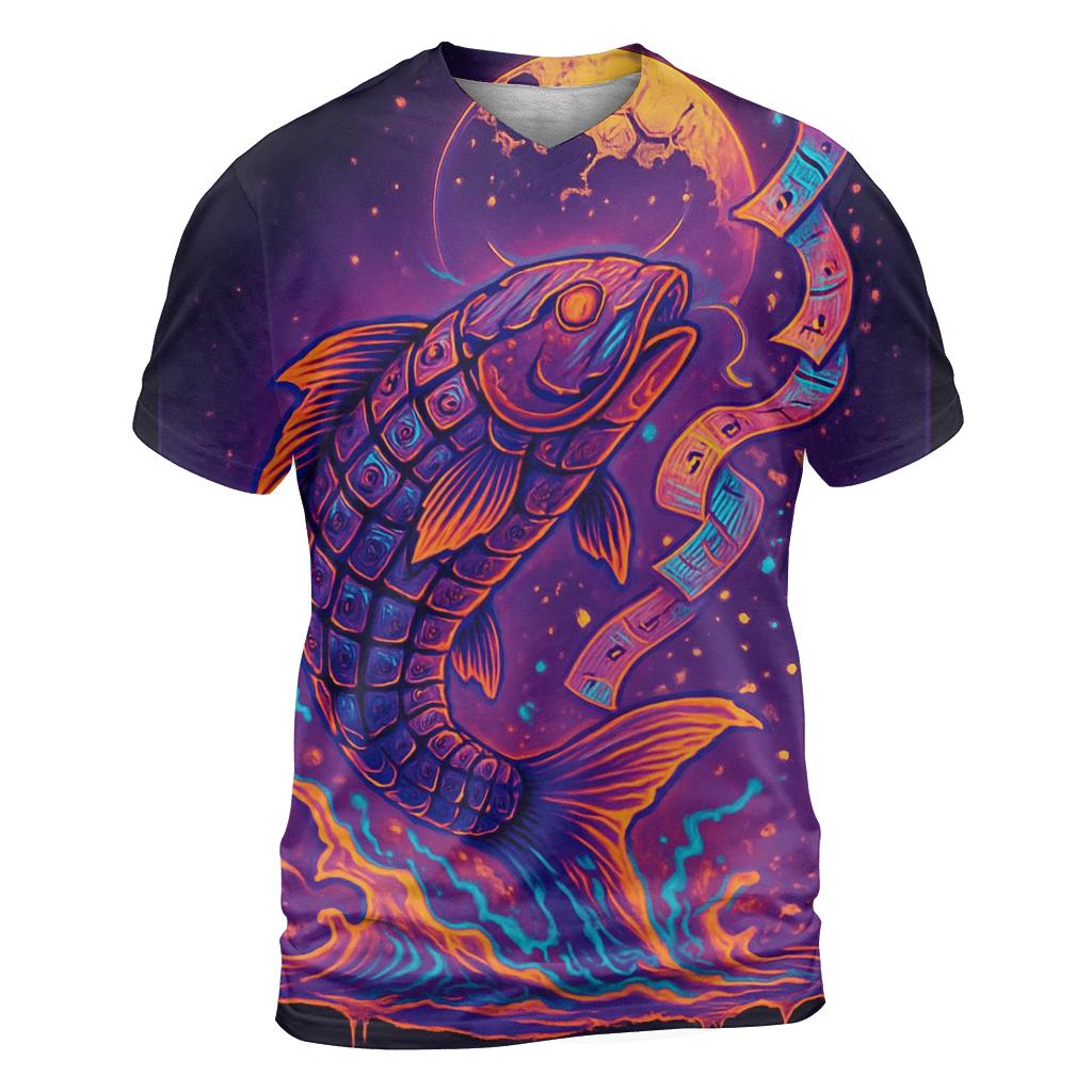 Clockwork Koi Lottery creative print fashion shirts