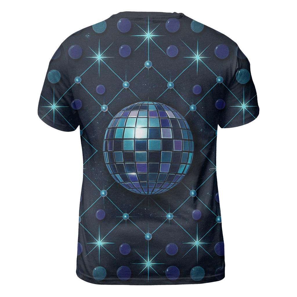 Midnight Disco Constellation Grid designer pattern shirts