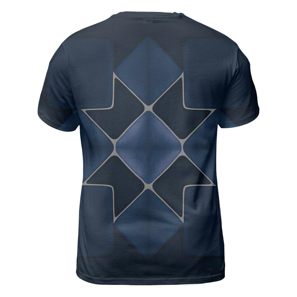 Lunar Itajime Eclipse Grid statement graphic shirts