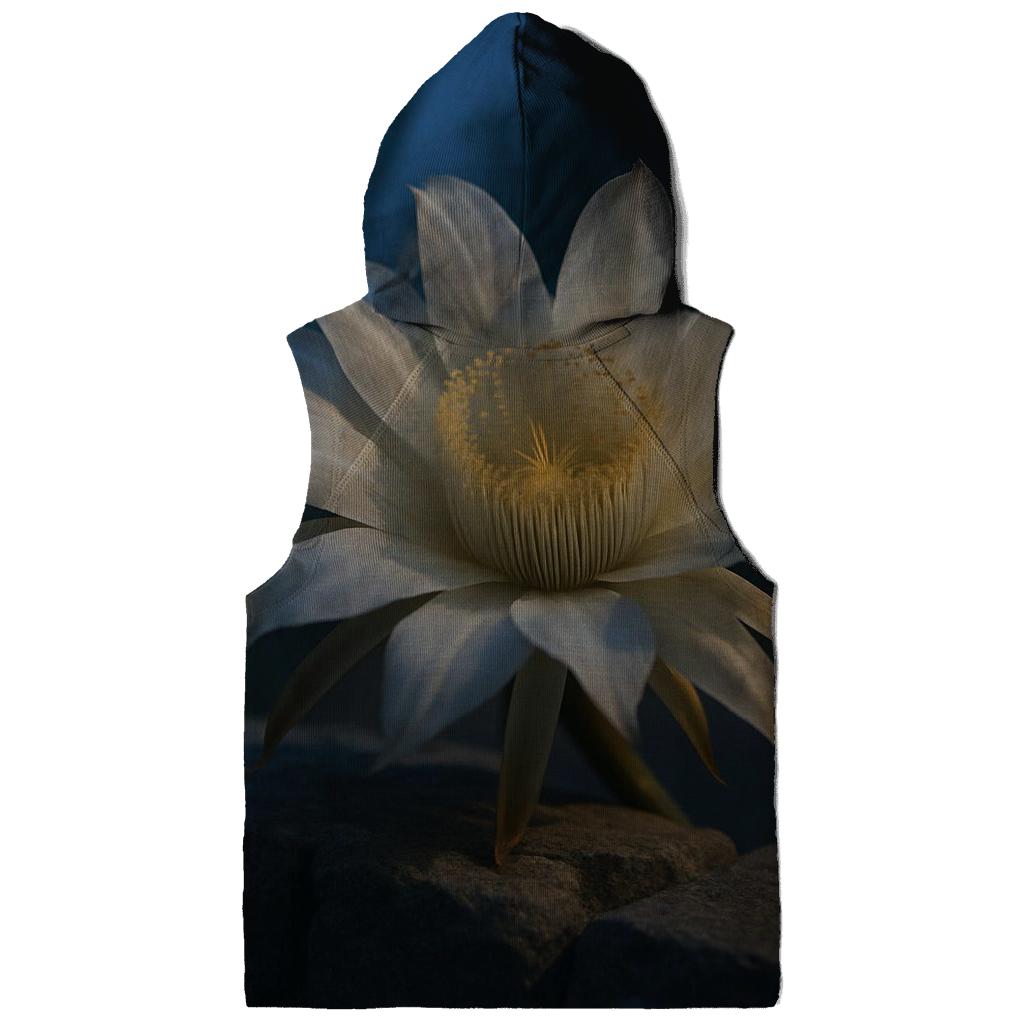 Midnight Blooming Cereus On A Desert Stone Wall pullover hoodies