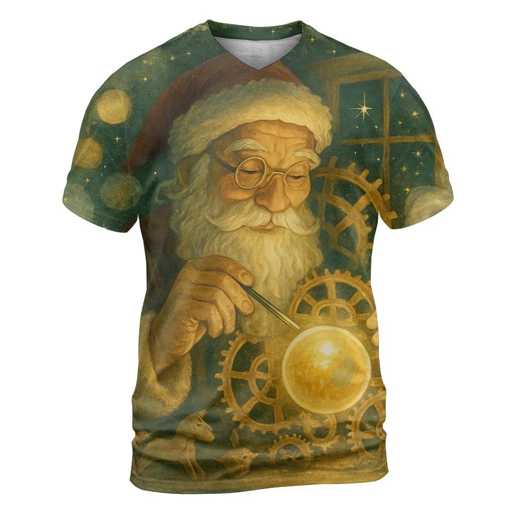 Starlit Workshop Clockmaker Santa custom all-over print shirts
