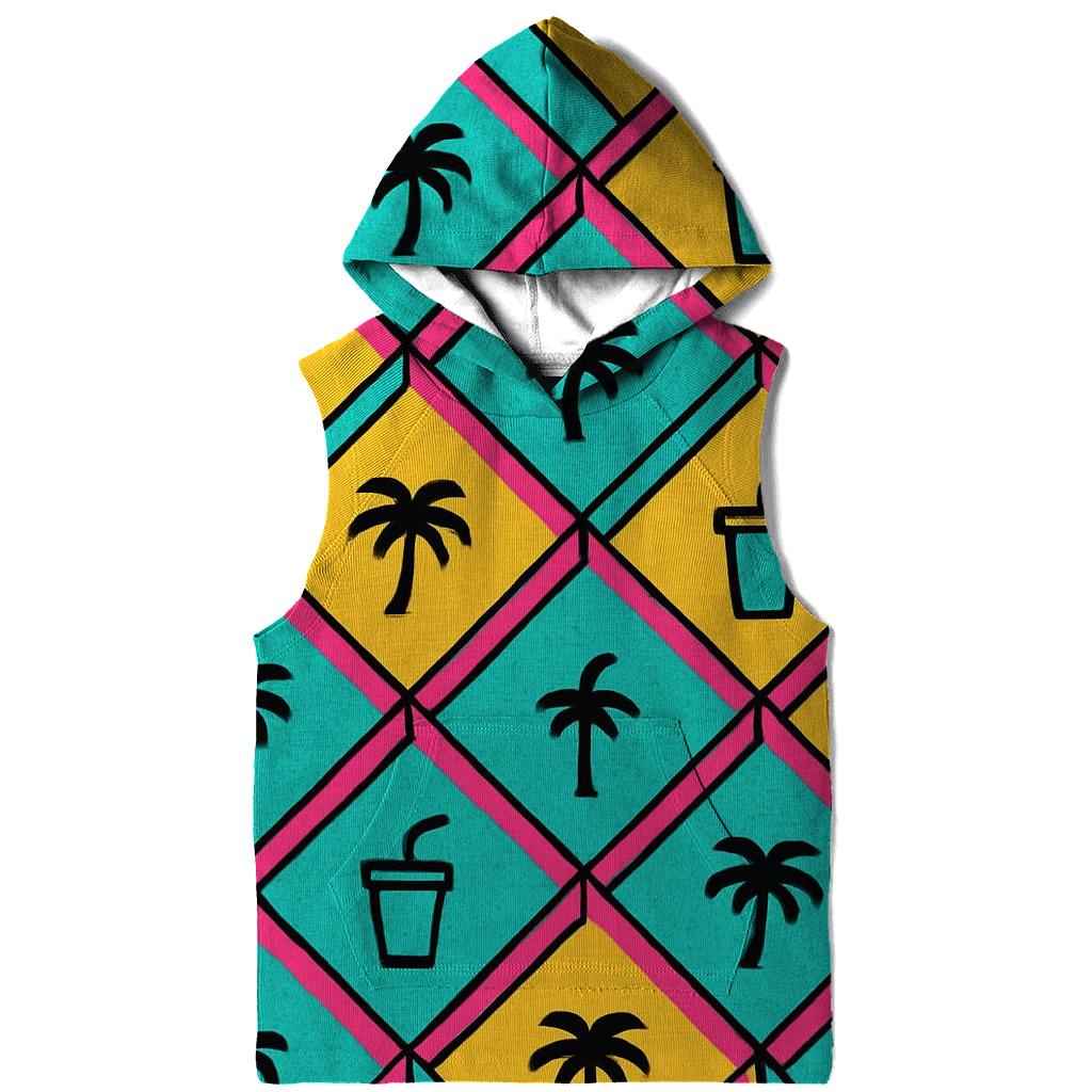 Mall Food Court Neon Tiles embroidered hoodies