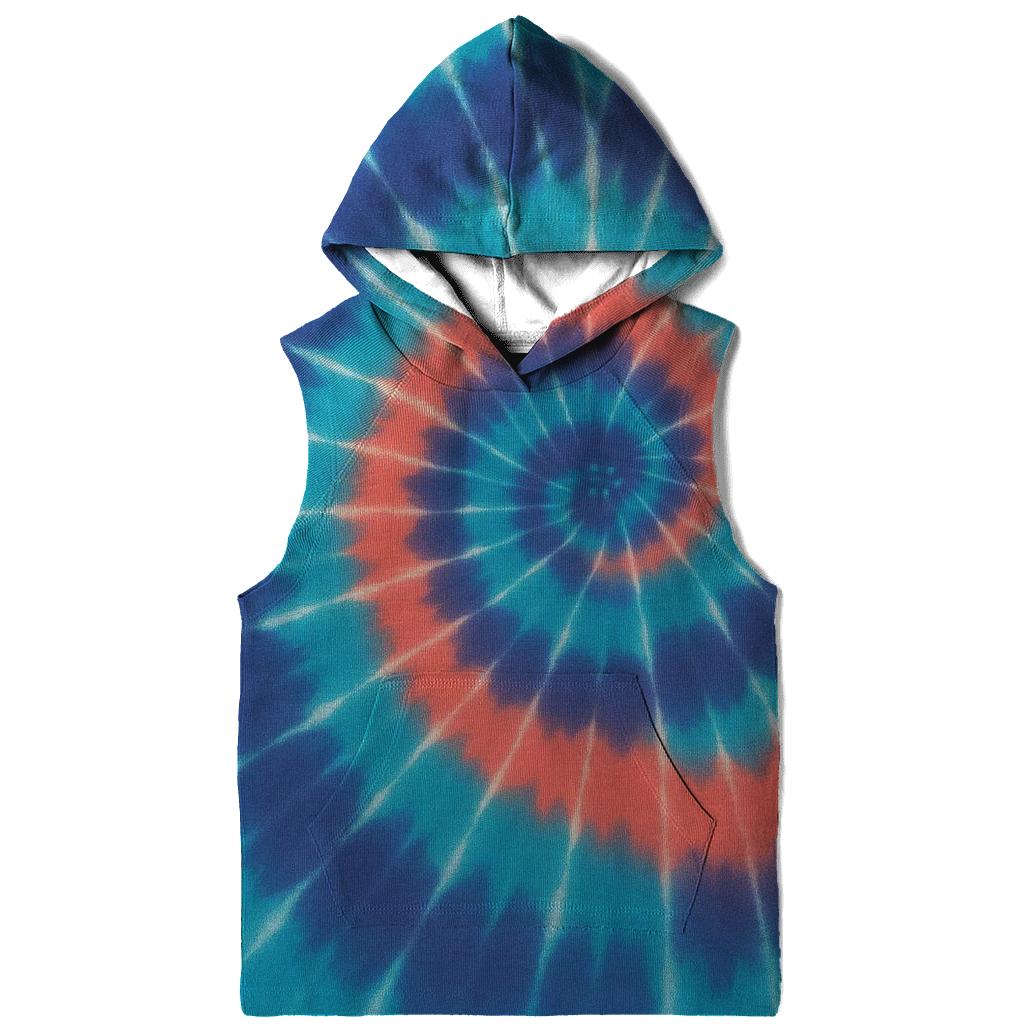 Aurora Spiral Overdye Vortex printed hoodies