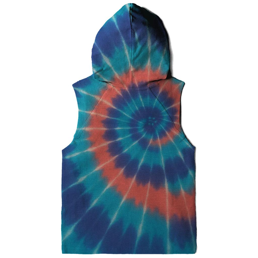 Aurora Spiral Overdye Vortex printed hoodies