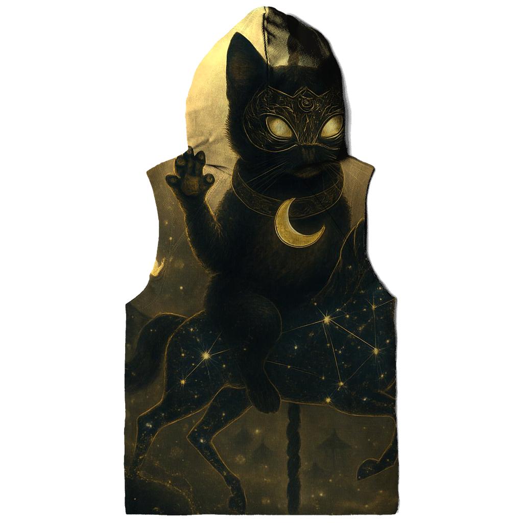 Midnight Carousel Guardian Cat graphic hoodies