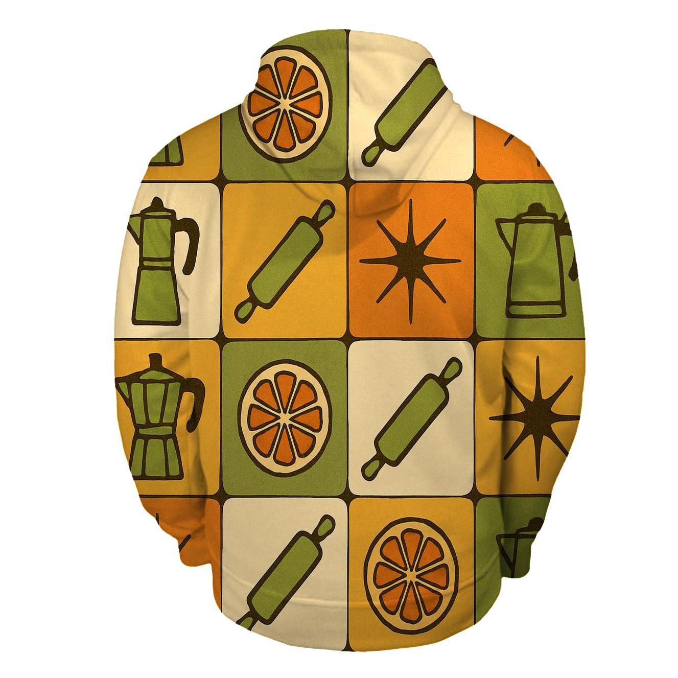 Groovy Kitchen Tile Patchwork graphic hoodies