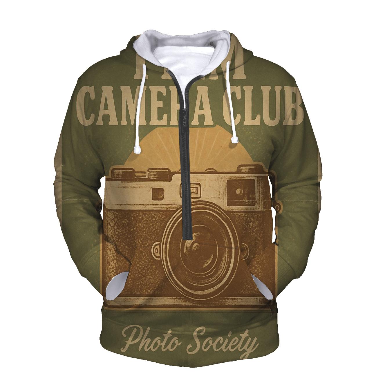 Weathered Seventies Film Camera Club Poster hoodie designs