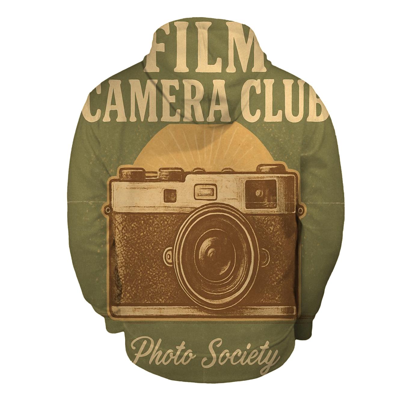Weathered Seventies Film Camera Club Poster hoodie designs