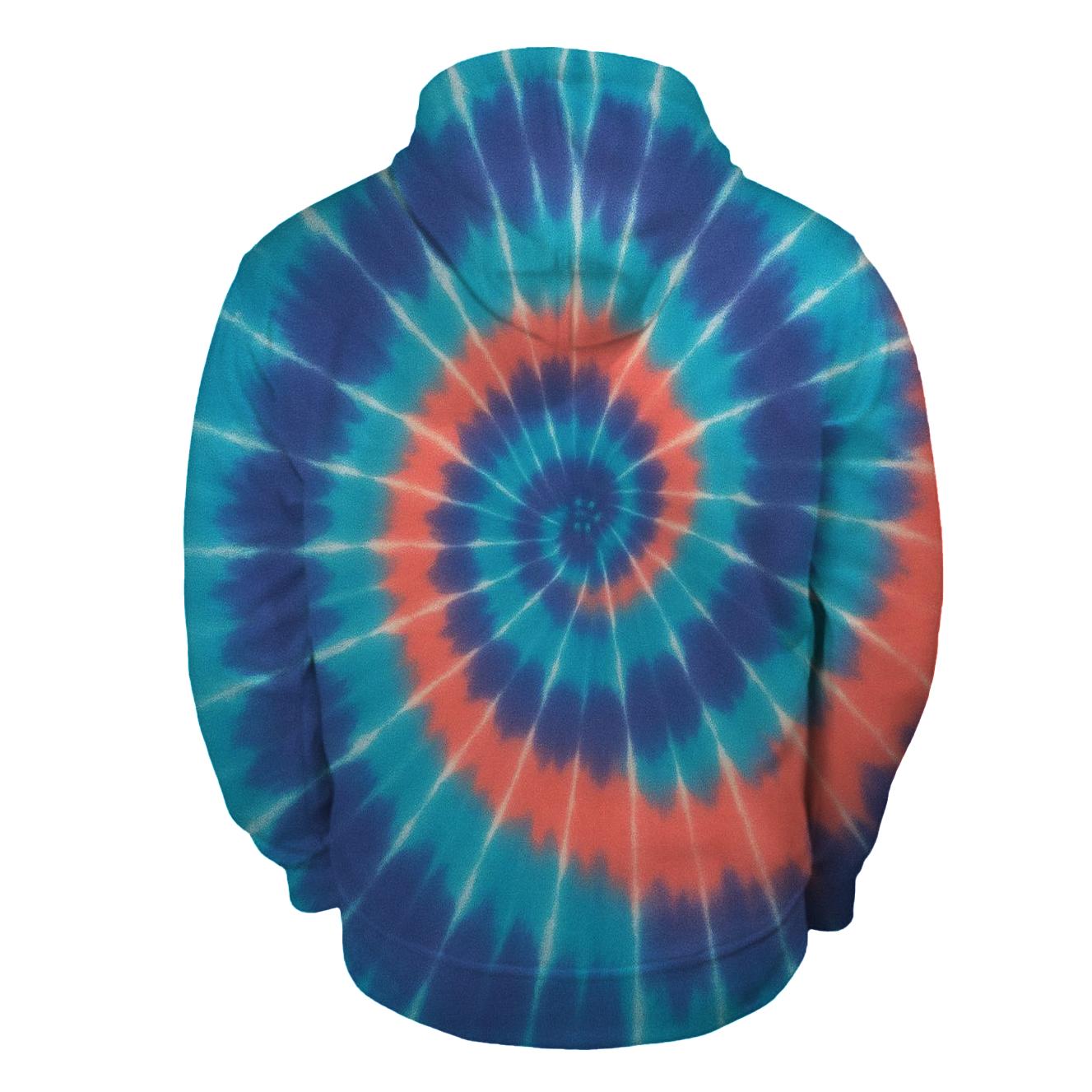 Aurora Spiral Overdye Vortex premium hoodies