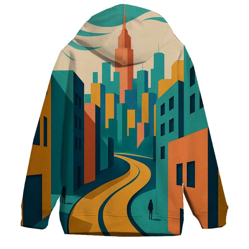 Kinetic Paper Cutout City Mirage hoodie trends