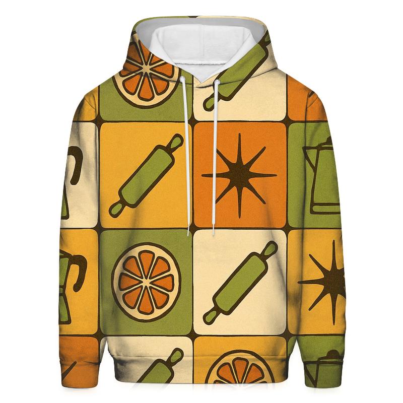 Groovy Kitchen Tile Patchwork heavyweight hoodies